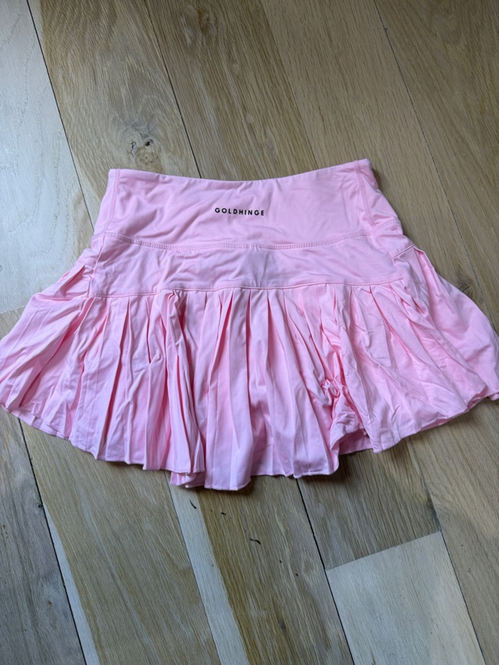GoldHinge Active Pleated Tennis Skirt in Light Pink EUC